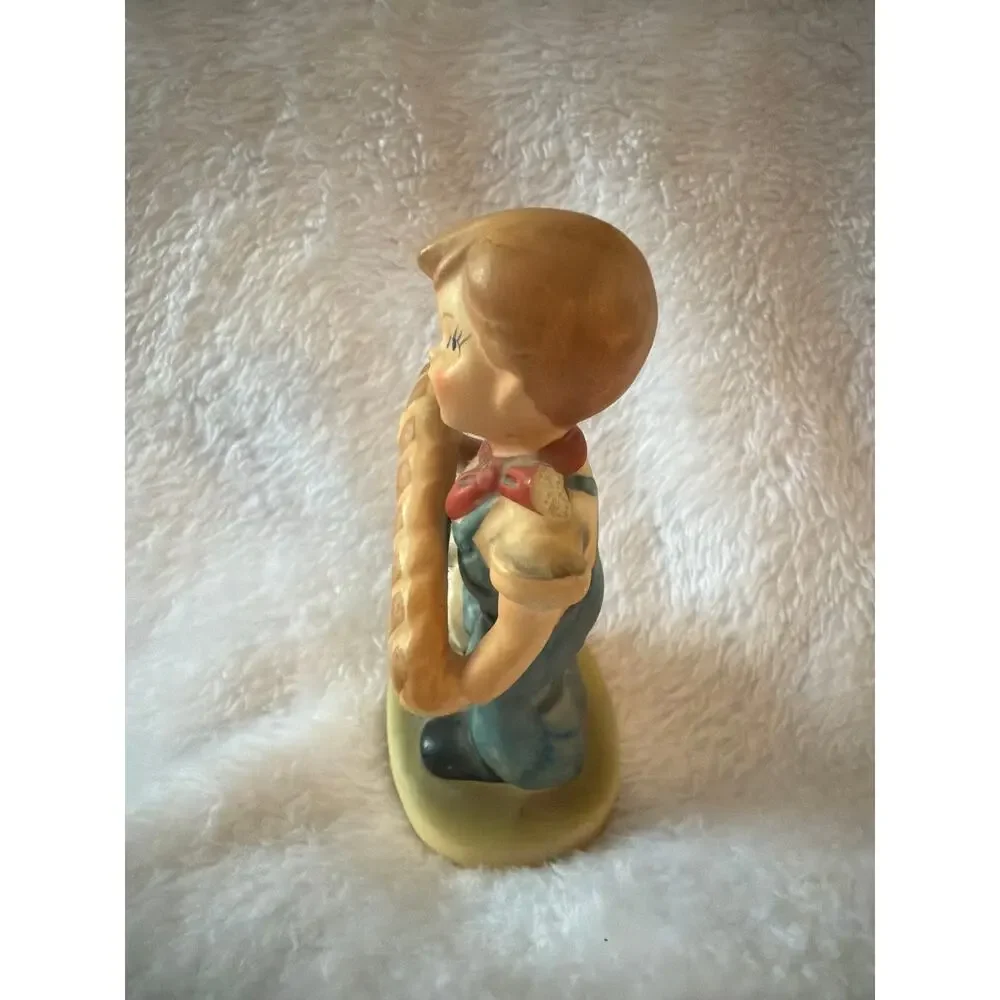 INARCO Japan Boy with Bread Figurine E4713 Vintage Porcelain Bisque Figure MCM